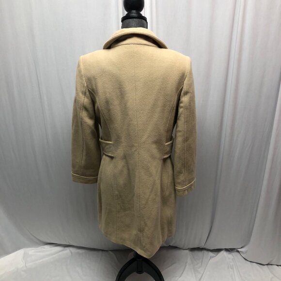 Kello Scandinavia Walking Coat Womens Size Small Wool Cashmere Blend Tan Beige - Picture 5 of 10
